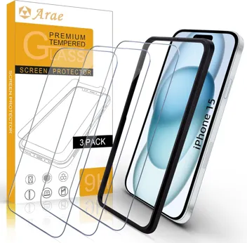 Arae Screen Protector for iPhone 15 Pro Max 6.7 inch, HD Tempered Glass Anti Scratch