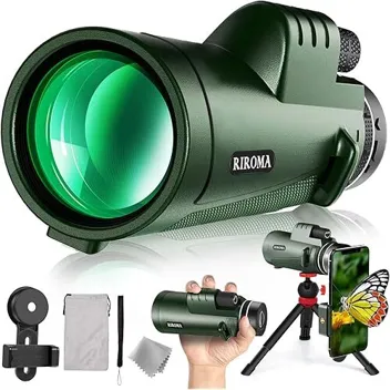 Riroma 40x60 Monocular Telescope with Smartphone Holder & Tripod