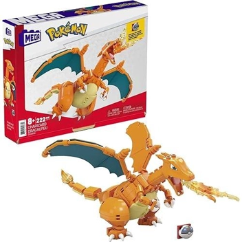 222-Piece Mega Action Figure Building Toy Set (4" Charizard)