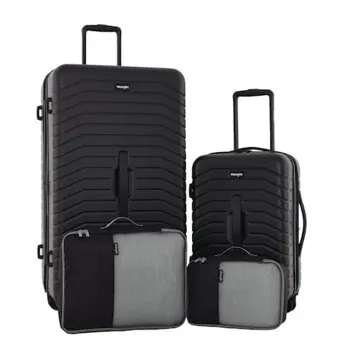 Trunk Collection 4-Piece Rolling Hardside Spinner Luggage Set