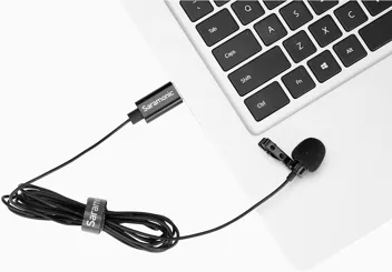 Saramonic Lavalier Mic with USB-A Connector for Computers with 6.56' (2m) Cable (SR-ULM10), Black