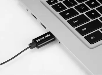 Saramonic Lavalier Mic with USB-A Connector for Computers with 6.56' (2m) Cable (SR-ULM10), Black