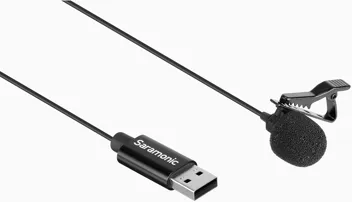 Saramonic Lavalier Mic with USB-A Connector for Computers with 6.56' (2m) Cable (SR-ULM10), Black