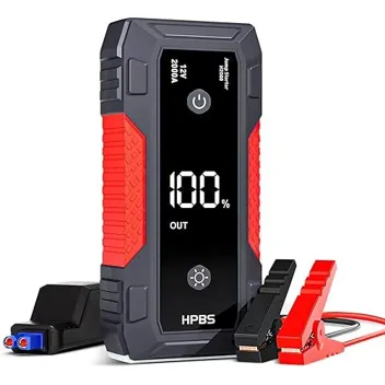 Hpbs 2000A 12V Portable Car Battery Jump Starter