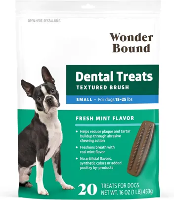 Amazon Brand Bound Dog Dental Treats for Small Dogs (Chicken, 60-Count)