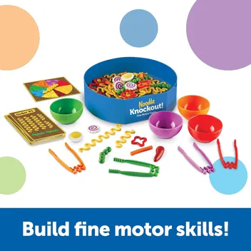 67-Piece Learning Resources Noodle Knockout! Fine Motor Game