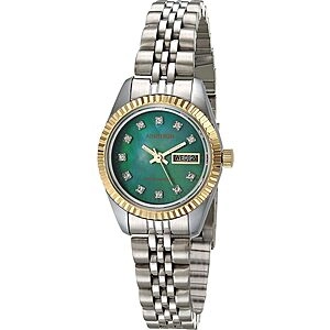 Armitron Day/Date Crystal Accented Dial Metal Bracelet Watch, 75/2475