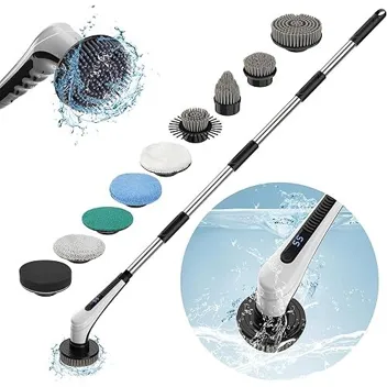 2-Speed Electric Spin Scrubber with 10 Brushed Heads