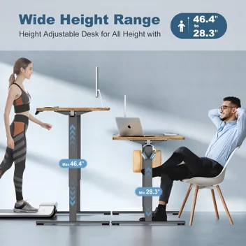 Dumos 48x24" Electric Standing Desk with Keyboard Tray