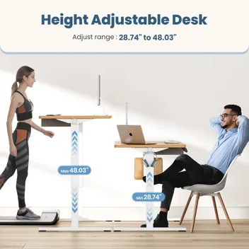 Dumos 48x24" Electric Standing Desk with Keyboard Tray