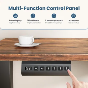 Dumos 48x24" Electric Standing Desk with Keyboard Tray