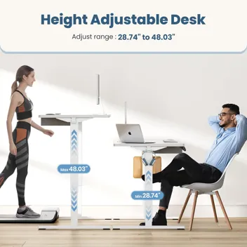 Dumos 48x24" Electric Standing Desk with Keyboard Tray