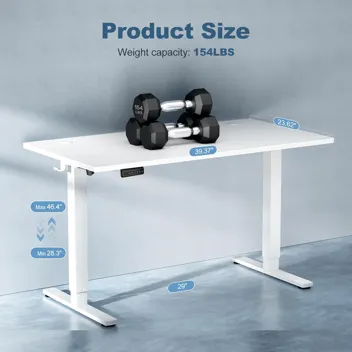 Dumos 48x24" Electric Standing Desk with Keyboard Tray