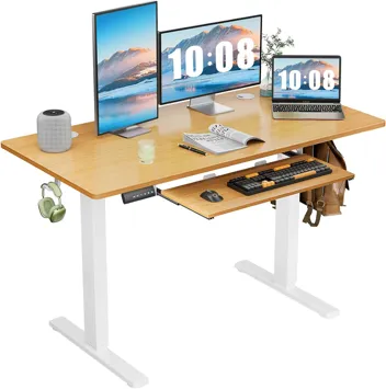 Dumos 48x24" Electric Standing Desk with Keyboard Tray