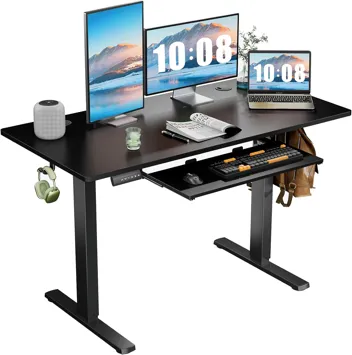 Dumos 48x24" Electric Standing Desk with Keyboard Tray