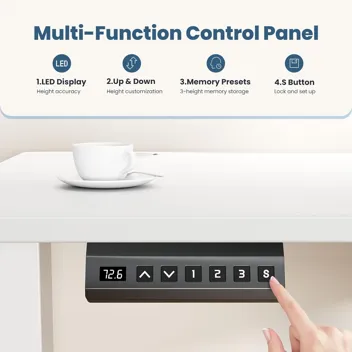 Dumos 48x24" Electric Standing Desk with Keyboard Tray