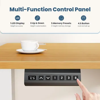 Dumos 48x24" Electric Standing Desk with Keyboard Tray