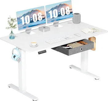 Dumos 48x24" Electric Standing Desk with Keyboard Tray