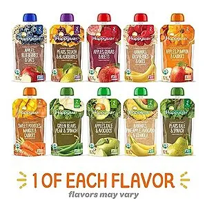 Happy Baby 4oz Organics Stage 2 Baby Food Pouches