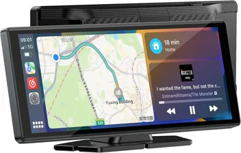 Lamtto 9" CarPlay & Android Auto Car Stereo with 4K Dash Cam, 1080p Backup Cam