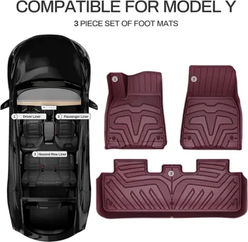 Tesla Model Y, TPE All Weather Floor Mats