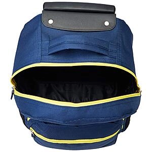 Rockland Double Handle Rolling Backpack, Navy, 17-Inch