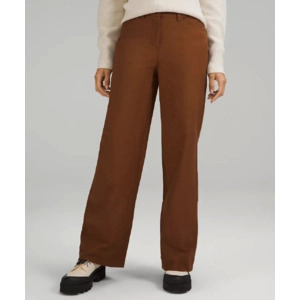 lululemon City Sleek 5 Pocket High-Rise Wide-Leg Light Utilitech Pant (Roasted Brown)