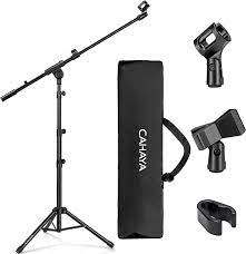 Tripod Boom Microphone Stand Black