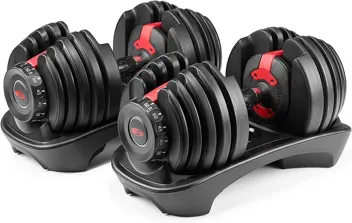 SelectTech 552 Adjustable Dumbbells (5 to 52.5lb Increments, Pair)