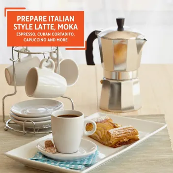 3-Cup Aluminum Stovetop Espresso Coffee Maker