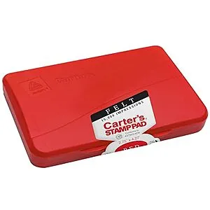 Carter's Felt Red Stamp Pad, 2.75 x 4.25 Inch Ink Pad (21071)