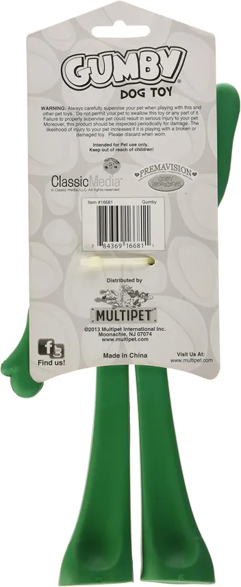 Gumby 9" Plush Filled Dog Toy