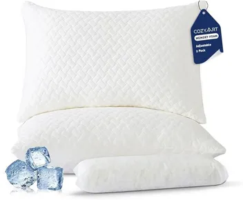 Cozyart Queen Sized Adjustable Medium Firm Memory Foam Pillow