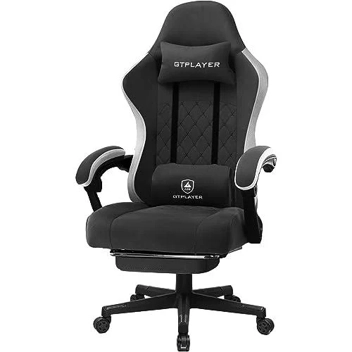 GTPlayer Spring Cushion Gaming Chair with Footrest