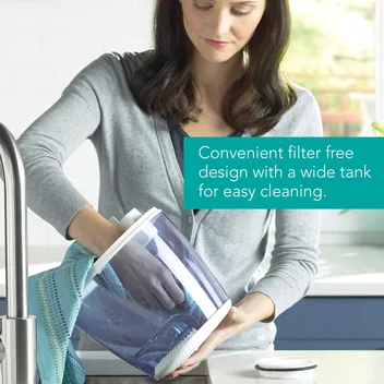 Filter-Free Ultrasonic Humidifier. #1 Brand Recommended by Pediatricians*. 1.2 Gal Ultrasonic cool mist humidifier for medium to large Bedrooms