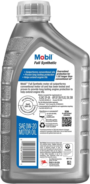 1-Quart Full Synthetic Motor Oil (5W-30)