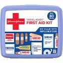 Johnson & Johnson Travel Ready Portable Emergency First Aid Kit (80-Piece)