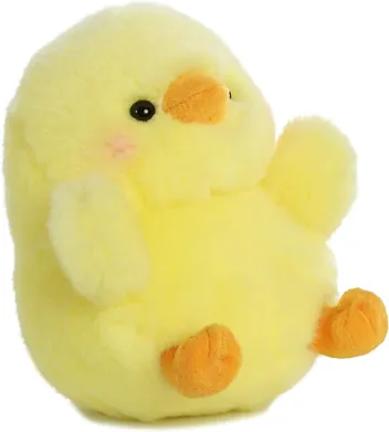 Round Rolly Pet Chickadee Chick Stuffed Animal - Yellow 5 Inches