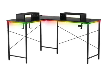 Gtracing L-Shaped 62"x19.9"x28" Large RGB Gaming Desk