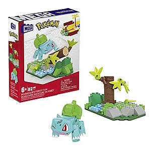 82-Piece Mega Pokemon: Bulbasaur's Forest Trek Building Set