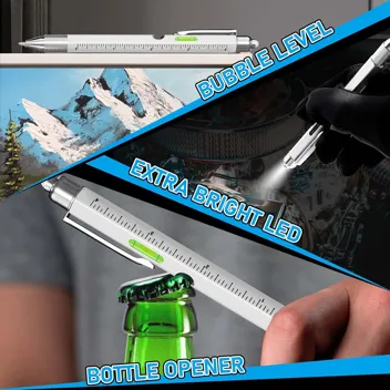Ffipbge 11-in-1 Multitool Pen with LED Light