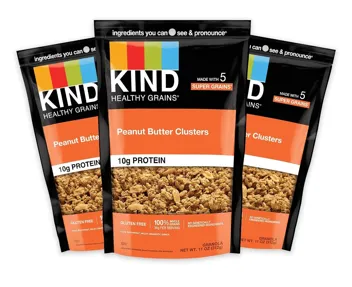 11-Oz KIND Healthy Grains Granola Clusters (Peanut Butter)