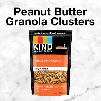 11-Oz KIND Healthy Grains Granola Clusters (Peanut Butter)