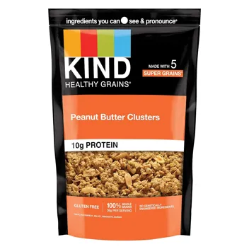 11-Oz KIND Healthy Grains Granola Clusters (Peanut Butter)