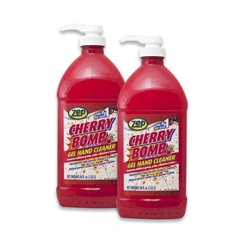 Cherry Bomb Hand Cleaner 48 ounce (Case of 4) - Volcanic Rock and Emollients - Perfect for mechanics and DIY'ers