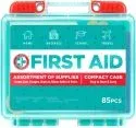 Be Smart Get Prepared First Aid Kit in Durable Plastic Case (85-Pieces)