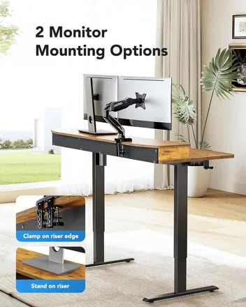 Huanuo 48″ x 24″ Electric Standing Desk w/ 2 Drawers