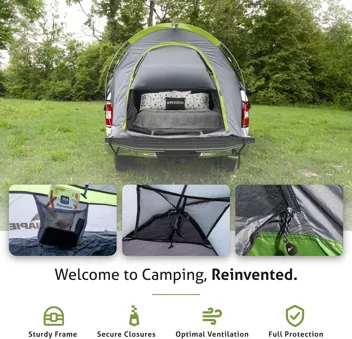 Backroadz Truck Tent Grey/Green | Size: Full Size Regular Bed (6.4'-6.7') Amazon