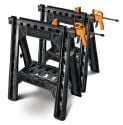 Worx WX065 Clamping Sawhorses with Bar Clamps (1000 lb Capacity)