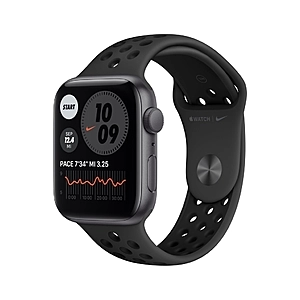 Watch Nike SE (1st Gen) GPS, 44mm Space Gray Aluminum Case with Anthracite/Black Nike Sport Band - Regular